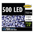 Christmas Lights 500 LED Bulinex 12.5 m, indoor/outdoor, white/blue