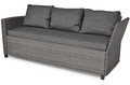 Garden Corner Sofa with Table Stockholm, dark gray