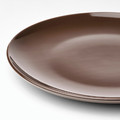 FÄRGKLAR Plate, glossy brown, 26 cm, 4 pack