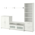 BRIMNES / BERGSHULT TV storage combination, white, 258x41x190 cm