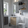 ENHET Bathroom, white/oak effect, 64x43x87 cm