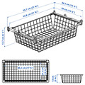 HJÄLPA Wire basket with pull-out rail, white, 60x40 cm