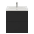 Goodhome Wall-mounted Basin Cabinet Imandra 60cm, matt black