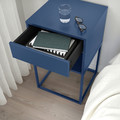 VIKHAMMER Bedside table, blue, 40x39 cm