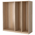 PAX 3 wardrobe frames, white stained oak, 200x58x201 cm