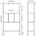 BAGGEBO Shelving unit, metal, white, 60x25x116 cm