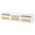 BESTÅ TV bench with drawers and door, white/Studsviken white, 180x42x39 cm