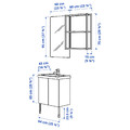 ENHET Bathroom, white/oak effect, 64x43x87 cm