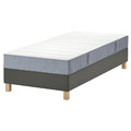 LYNGÖR Divan bed, Vesteröy firm/light blue dark grey, 90x200 cm