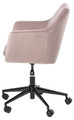 Swivel Desk Chair Nora, velvet, pink