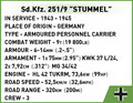 Cobi Blocks Sd.Kfz. 251/9 Stummel 485pcs 7+