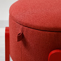 FÖRLUNDA Pouffe, with storage/Tonerud red