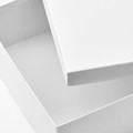 TJENA Storage box with lid, white, 25x35x10 cm