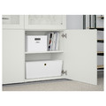 BESTÅ Storage combination w/glass doors, white, Lappviken white, clear glass, 120x40x192 cm