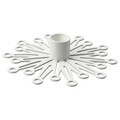 FRÖJDA Candlestick, white, 3 cm