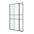 GoodHome Shower Panel Wall Walk-in Ahti 90 + 30cm, chrome/black