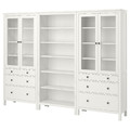 HEMNES Storage combination w doors/drawers, white stain, 270x197 cm