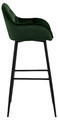 Bar Stool with Backrest Brooke VIC, green