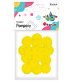 Pompoms 18mm 15pcs, yellow