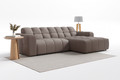 Corner Sofa Aleria Mini, right, grey-brown