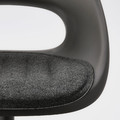 ELDBERGET / MALSKÄR Swivel chair with pad, black, dark grey