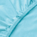LEN Fitted sheet, blue, 80x130 cm
