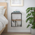 GULLHULT Wall shelf, black/pine antique effect, 30x40 cm