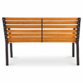 Garden Bench with Armrest Norfolk, brown