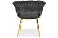 Designer Glamour Chair IRIS LUX, black