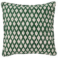 SKÅNEFIBBLA Cushion cover, green/white, 50x50 cm