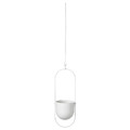 CHILISTRÅN Hanging planter, in/outdoor white, 12 cm