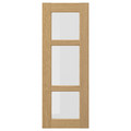 FORSBACKA Glass door, oak, 30x80 cm