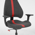 UPPSPEL / GRUPPSPEL Desk, chair and drawer unit, black/grey, 140x80 cm
