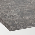 EKBACKEN Worktop, dark grey, marble effect laminate, 186x2.8 cm