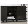 BESTÅ Storage combination with doors, black-brown, Lappviken black-brown, 180x40x74 cm