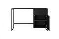 Desk with Drawer Asha 120 cm, matt black, black frame