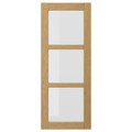 FORSBACKA Glass door, oak, 40x100 cm