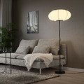 BYGGKORN Floor lamp, black/white