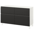 BESTÅ Storage combination w doors/drawers, white Hammarsmed/Stubbarp/anthracite, 120x42x74 cm