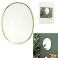 Mirror Arcilla, oval, gold