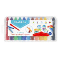 Starpak Twist Up Silky Crayons 12 Colours