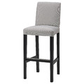 BERGMUND Cover for bar stool with backrest, Orrsta light grey