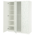 PAX / LINNABERG Wardrobe combination, white/patterned, 150x58x201 cm