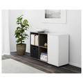 EKET Storage combination with feet, white/dark grey, 105x35x72 cm