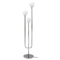 SIMRISHAMN Floor lamp, chrome-plated/opal white glass