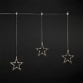 Christmas Stars 3 LED Window Decoration, warm/cool white, battery-operated