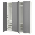 PAX / GULLABERG Wardrobe combination, white/grey, 200x60x236 cm