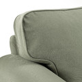 EKTORP 3-seat sofa with chaise longue, Hakebo grey-green