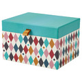 BUSENKEL Jewellery box with compartments, harlequin pattern/multicolour