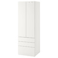 SMÅSTAD / PLATSA Wardrobe, white white/with 3 drawers, 60x42x181 cm